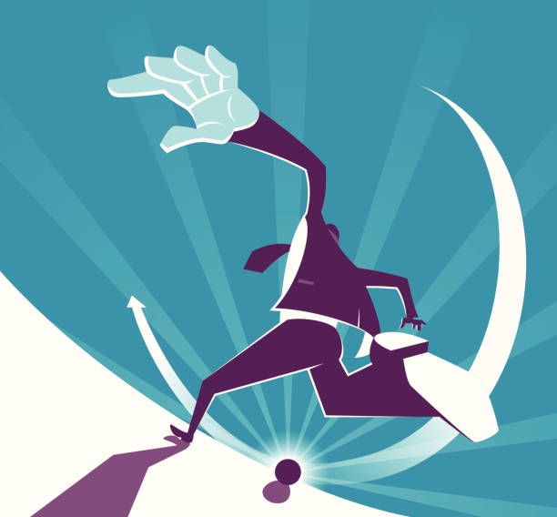 Power Businessman Kicking Target Vector illustration - Power Businessman Kicking Target midfielder stock illustrations