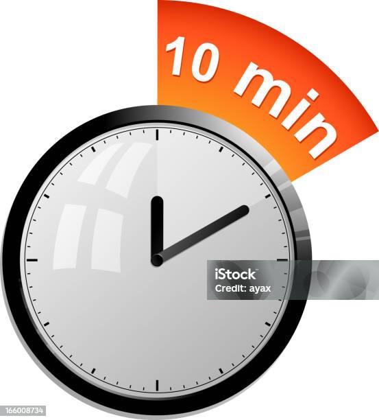Temporizador De 10 Minutos - Arte vetorial de stock e mais imagens de Número 10 - Número 10, Ponteiro dos Minutos, Relógio