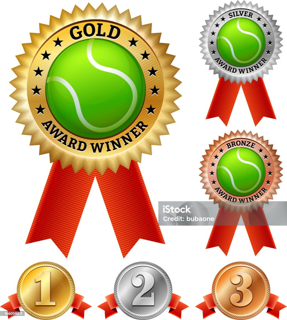 Tenis Nagroda zestaw - Grafika wektorowa royalty-free (Tenis)