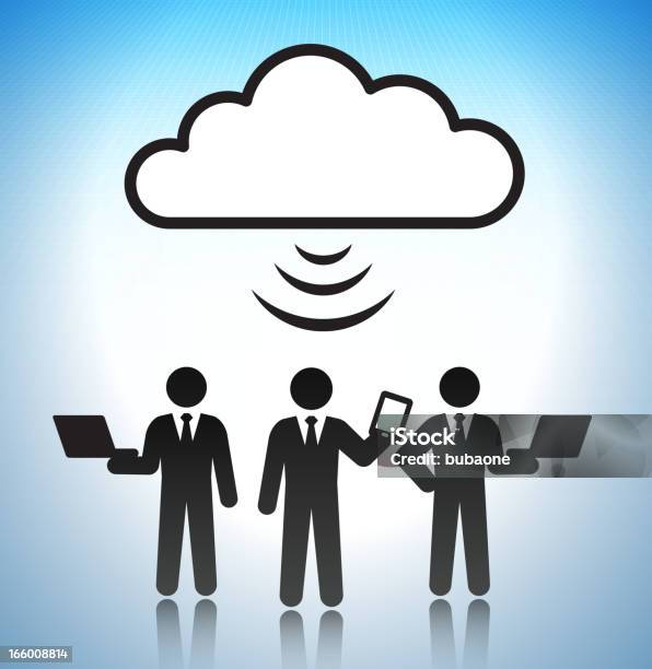 Trzymaj Dane Na Cloud Computing Koncepcji Tło - Stockowe grafiki wektorowe i więcej obrazów Biznes - Biznes, Biznesmen, Chmura