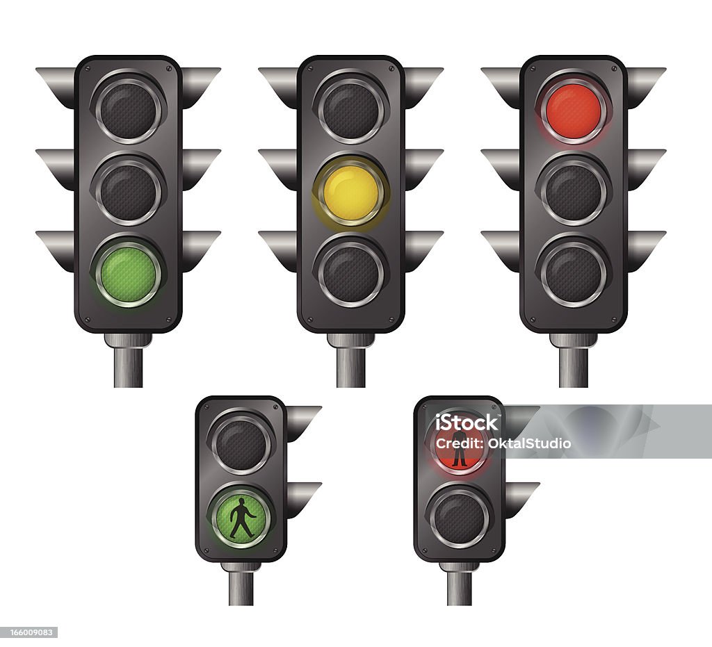 Feu de signalisation - clipart vectoriel de Feu de signalisation pour véhicules libre de droits