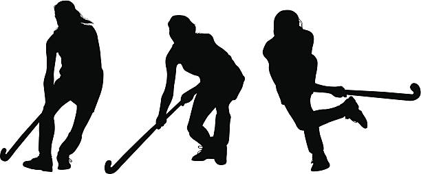 ilustraciones, imágenes clip art, dibujos animados e iconos de stock de secuencia de hockey sobre hierba - hockey sobre hierba