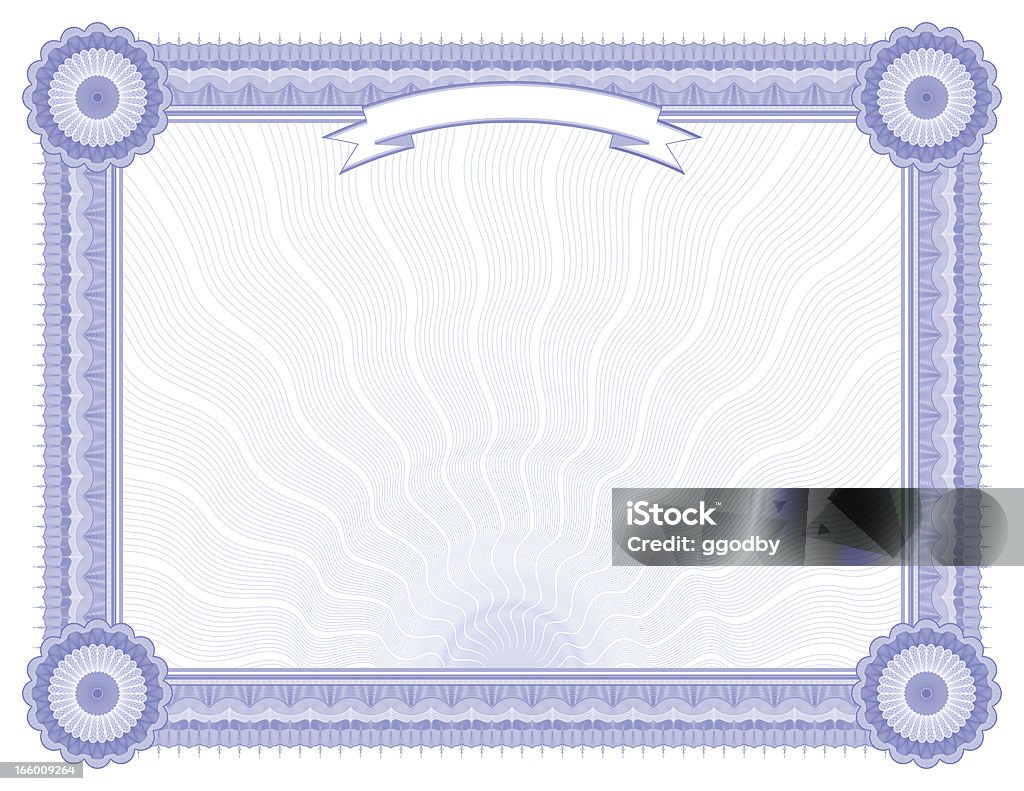 大型のギフト券-卒業証書（ブルー改良型） - 出生証明書のロイヤリティフリーベクトルアート