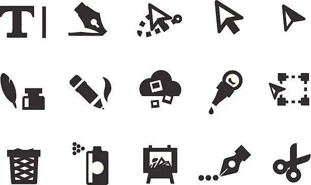 Vector illustration of Art Tool Icons