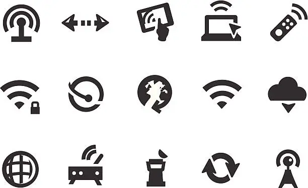 Vector illustration of Wireless Communication Icons