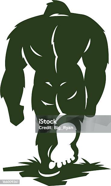 Bigfoot Walking Away Stock Illustration - Download Image Now - Bigfoot, Vector, Yeti