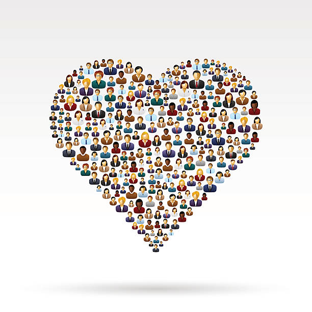 istock Heart made of business people 166009401