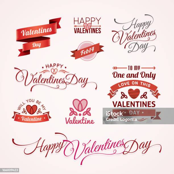Ilustración de Paquete Valentines Day Día De Diseños De Texto y más Vectores Libres de Derechos de Día de San Valentín - Festivo - Día de San Valentín - Festivo, Tarjeta del Día de San Valentín, Texto