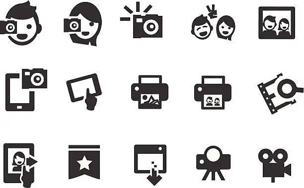 Vector illustration of Social Photograpy Icons