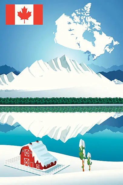 Vector illustration of Canada panorama