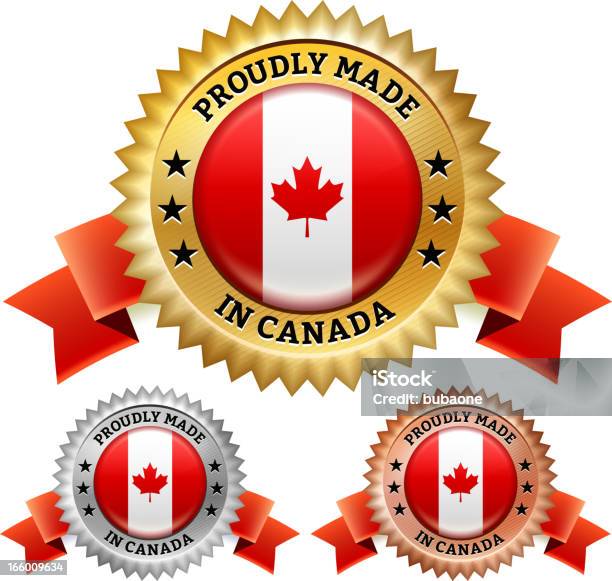 Made In Canada Badge Set Di Icone Vettoriali Royaltyfree - Immagini vettoriali stock e altre immagini di Bandiera del Canada