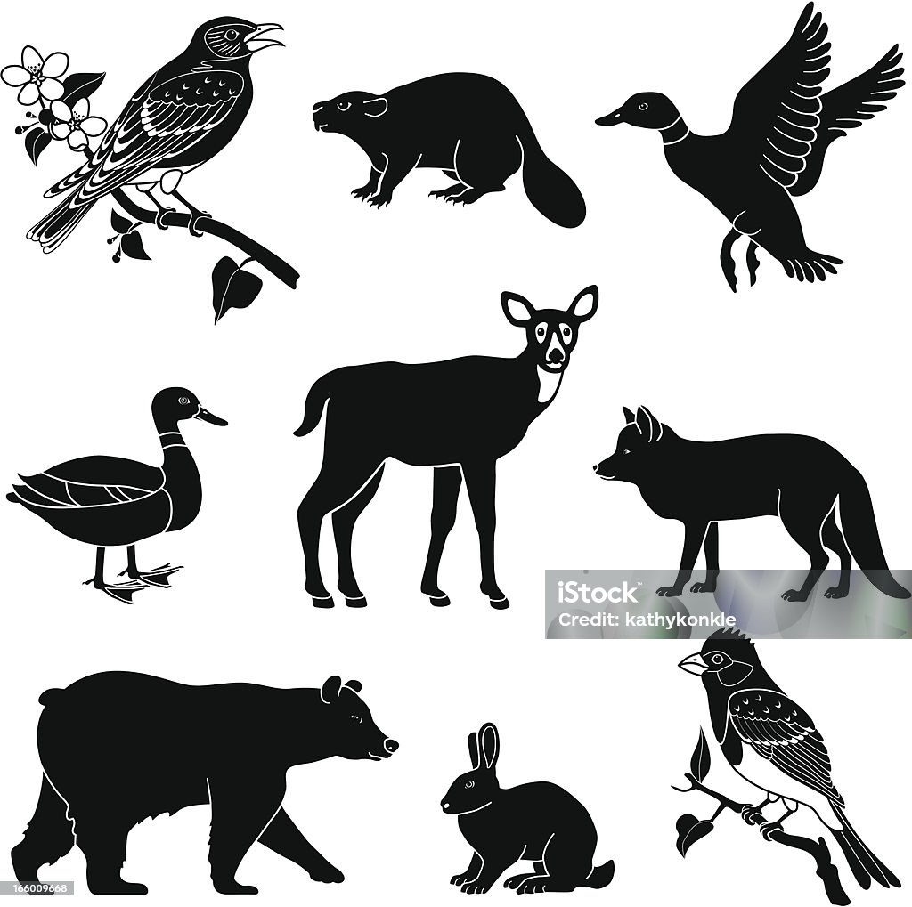 woodland animaux de - clipart vectoriel de Faune libre de droits