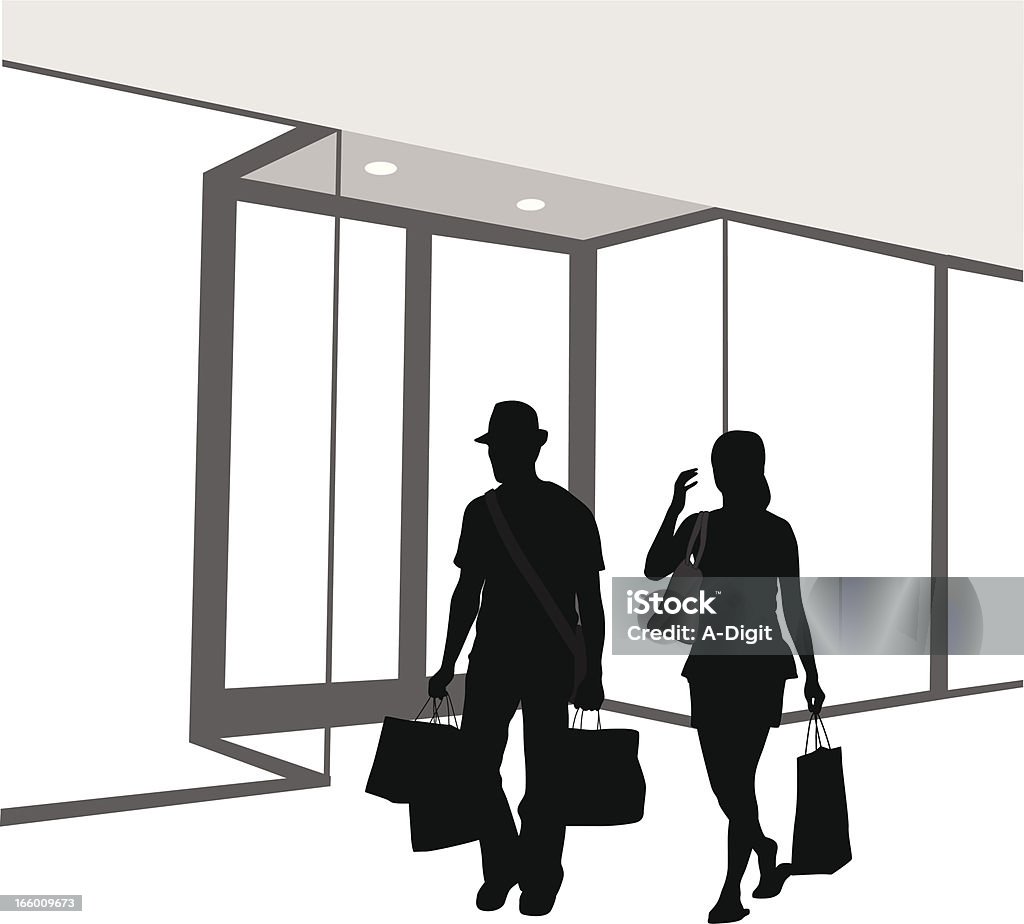 RetailShoppers - arte vettoriale royalty-free di Adulto