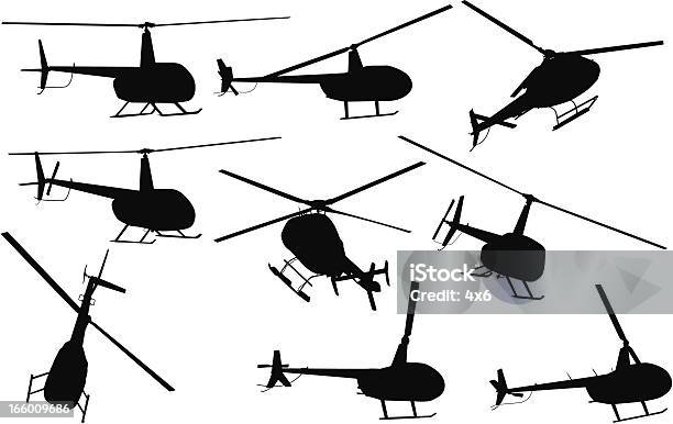 複数のシルエットのヘリコプター - カットアウトのベクターアート素材や画像を多数ご用意 - カットアウト, 乗り物を操縦する, イラストレーション