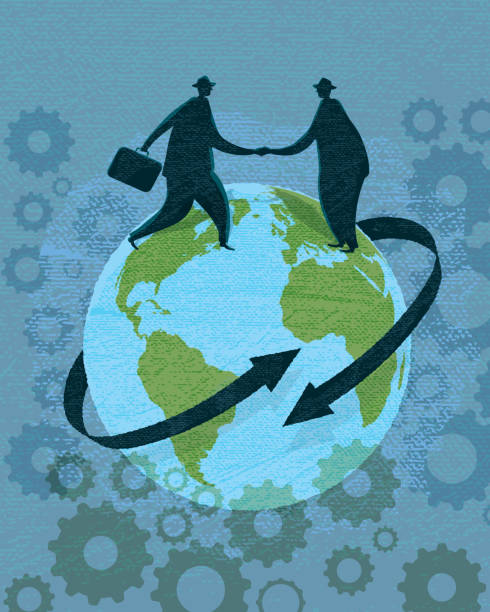 illustrations, cliparts, dessins animés et icônes de global concept d'affaires finance - business global business merger globe
