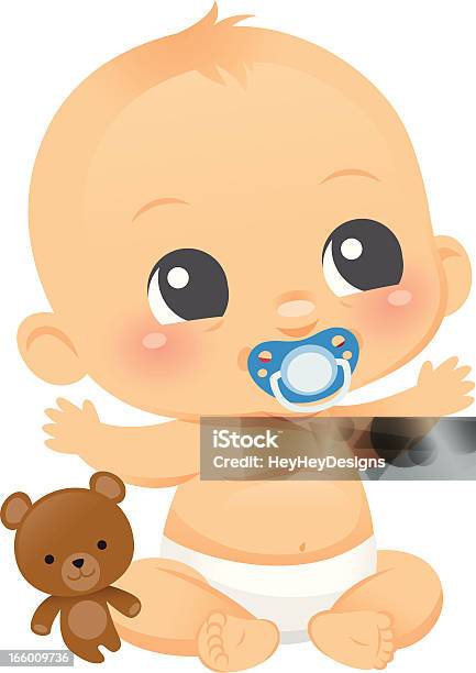 Cute Baby Boy Stock Illustration - Download Image Now - Baby - Human Age, Cartoon, Cute