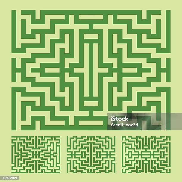 Green Labyrinth Muster Stock Vektor Art und mehr Bilder von Irrgarten - Irrgarten, Abstrakt, Brainstorming