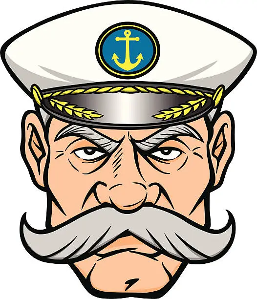 Vector illustration of Captain Mascot