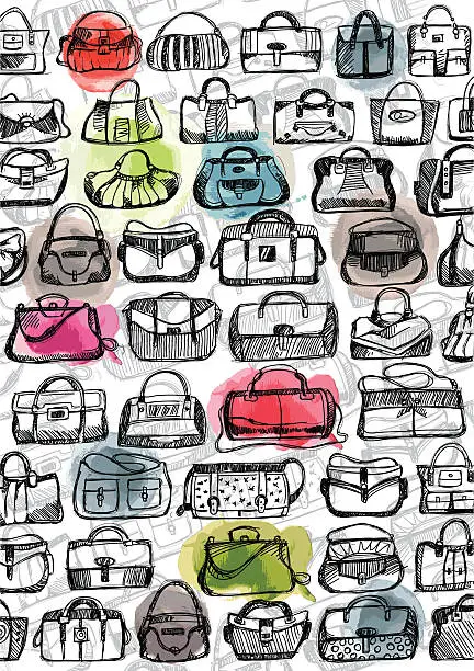 Vector illustration of Fashion Bags Background