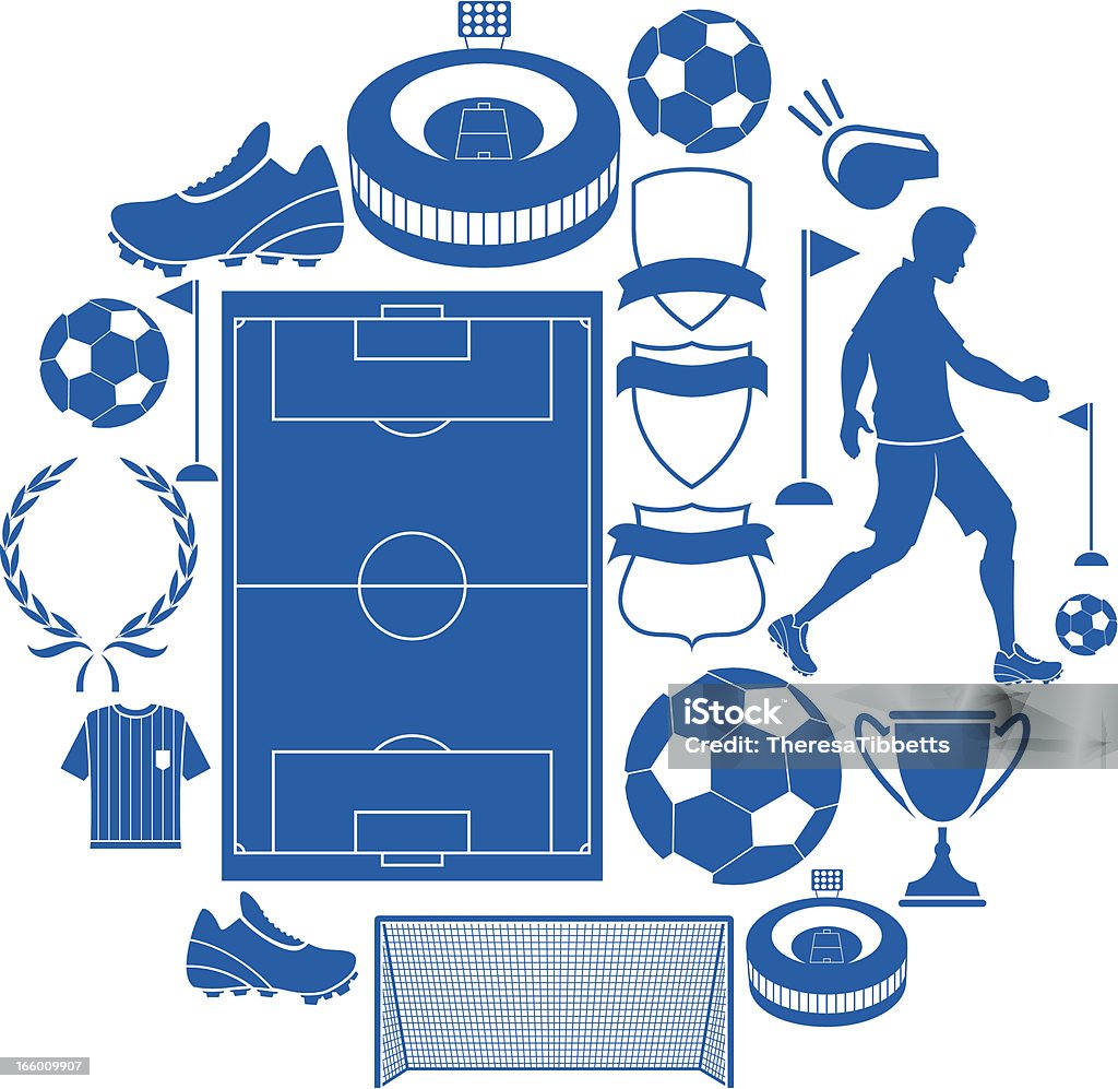 Fußball-Icon-set - Lizenzfrei Fußballmannschaft Vektorgrafik