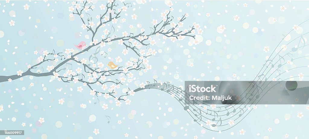 Melody de printemps - clipart vectoriel de Musique libre de droits