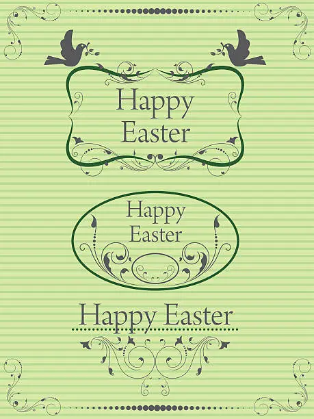 Vector illustration of Easter ornaments