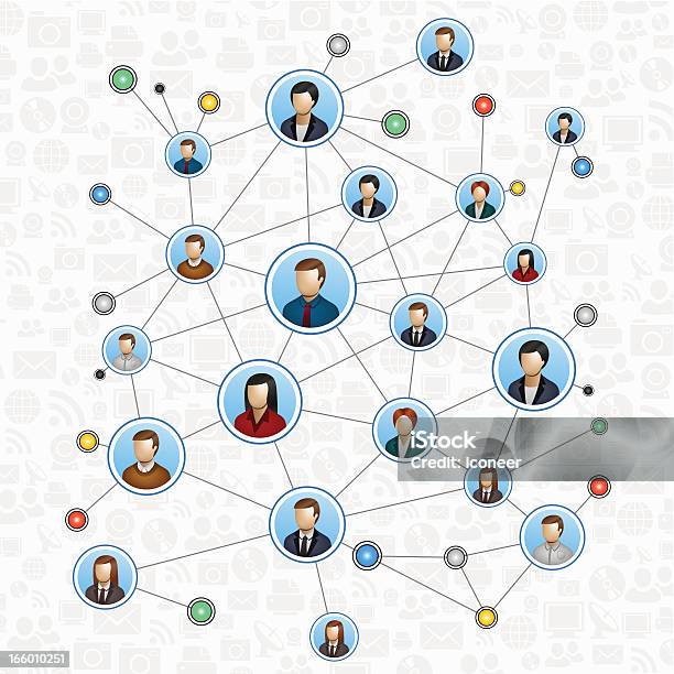 Menschen Netzwerk Hintergrund Stock Vektor Art und mehr Bilder von Arbeitspersonal - Arbeitspersonal, Icon, Avatar