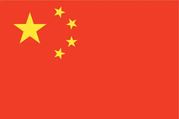 Vector illustration of china flag