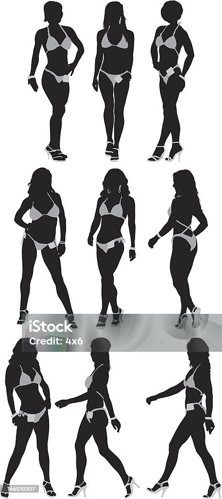 Silhouette of female body builders Silhouette of female body buildershttp://www.twodozendesign.info/i/1.png Women stock vector