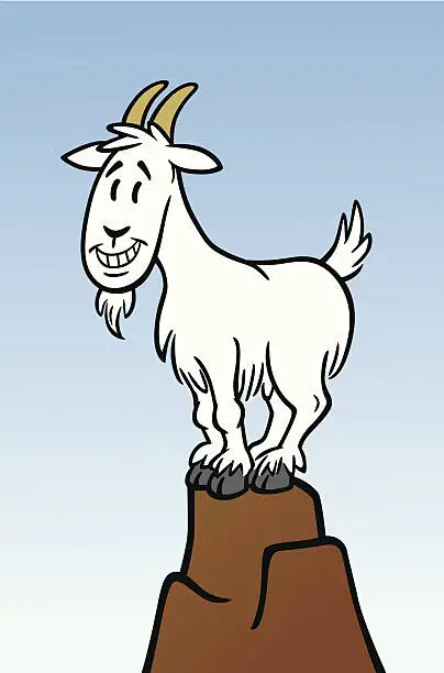 Vector illustration of Cartoon Goat