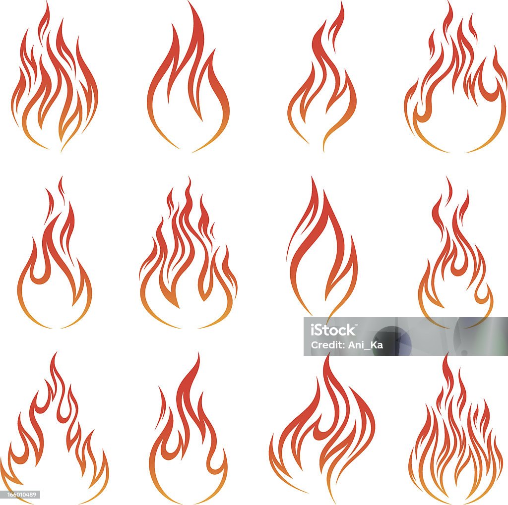 화재 아이콘 불길에 대한 스톡 벡터 아트 및 기타 이미지 - 불길, 아이콘, 컷아웃 - Istock