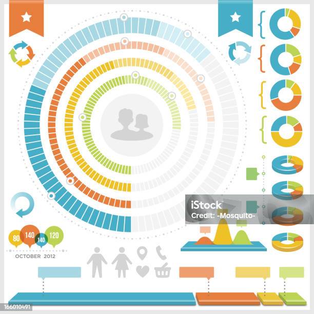 Ilustración de Infografía Iconos Y Elementos De Conjunto y más Vectores Libres de Derechos de Adulto - Adulto, Cesta, Datos