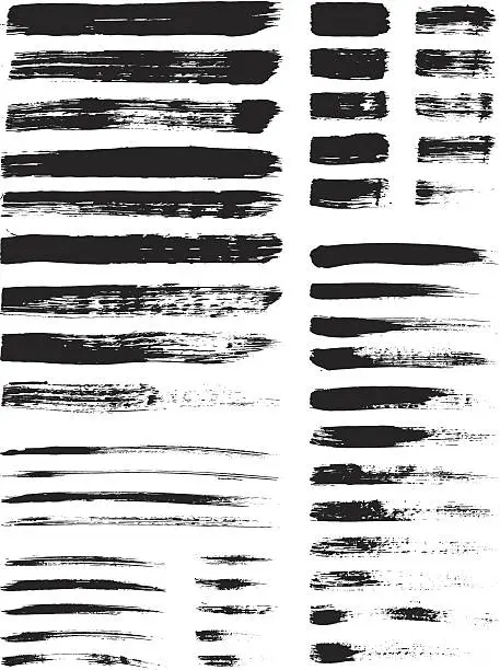 Vector illustration of Grunge brush strokes