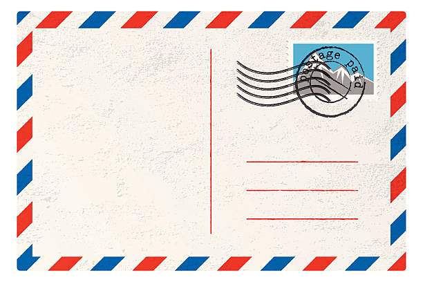вектор открытка с - mail postage stamp postmark envelope stock illustrations