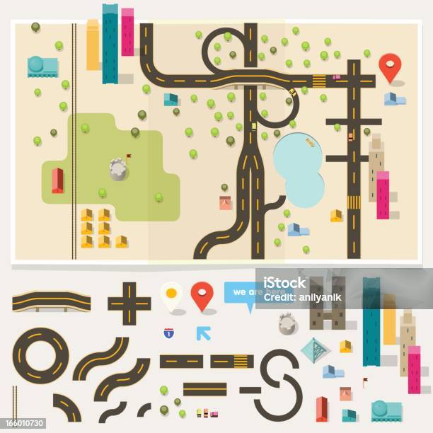 Map Toolkit Stock Illustration - Download Image Now - Road Map, Infographic, City Map