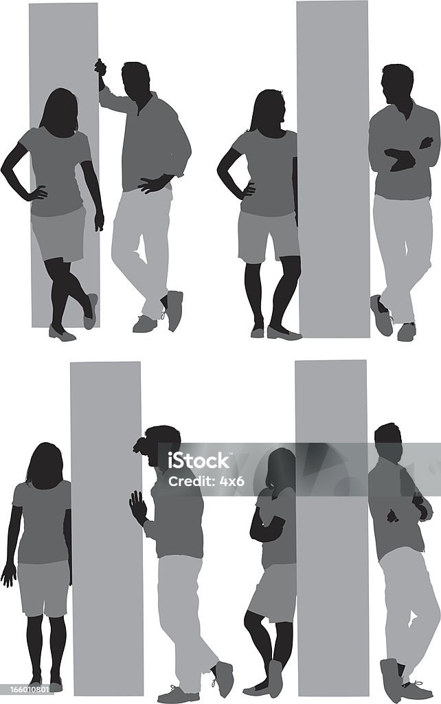 Multiple images of a couple posing Multiple images of a couple posinghttp://www.twodozendesign.info/i/1.png Hide And Seek stock vector