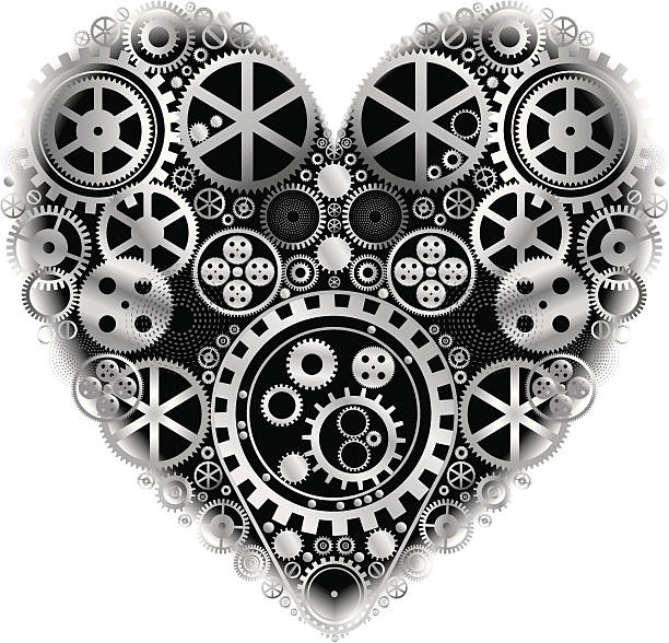 の中心 - love teamwork cooperation machine点のイラスト素材／クリップアート素材／マンガ素材／アイコン素材