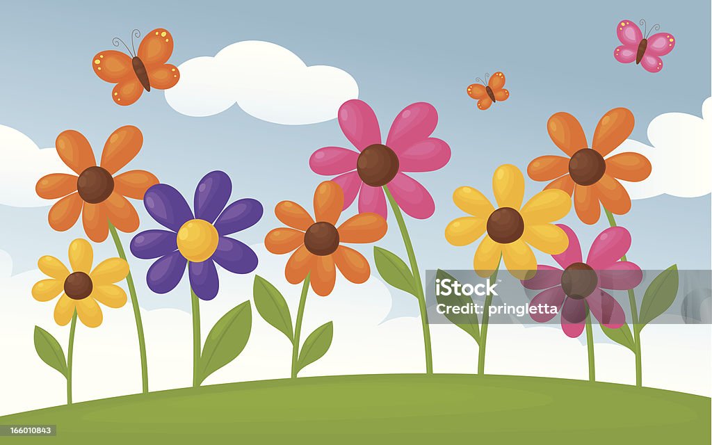 Frühling Blumen - Lizenzfrei Blume Vektorgrafik