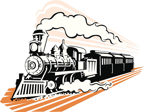 구식이다 증기 기관차 in black and white - road going steam engine stock illustrations