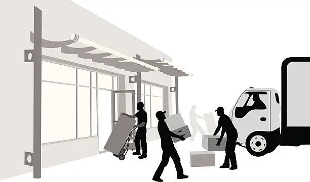 Vector illustration of Moving In And Out
