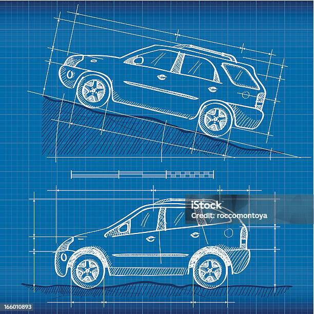청사진 Suv 차에 대한 스톡 벡터 아트 및 기타 이미지 - 차, 청사진, 스케치