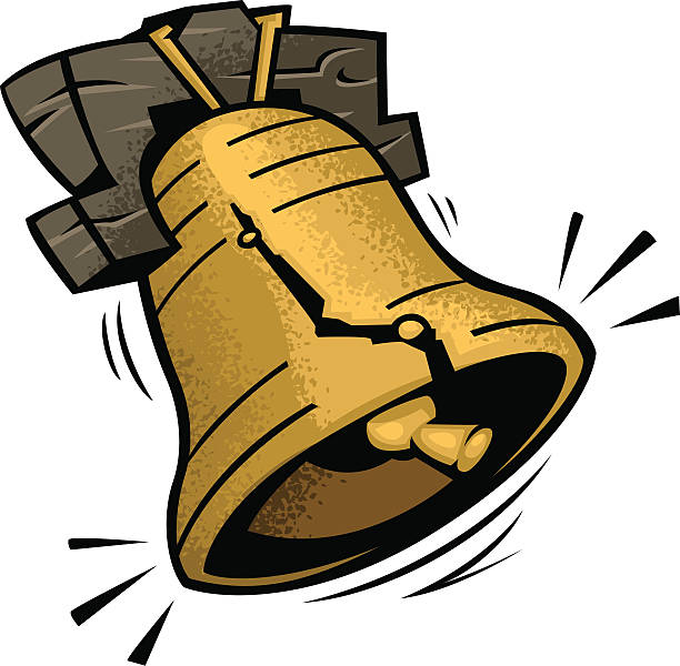 comic liberty bell - liberty bell stock-grafiken, -clipart, -cartoons und -symbole