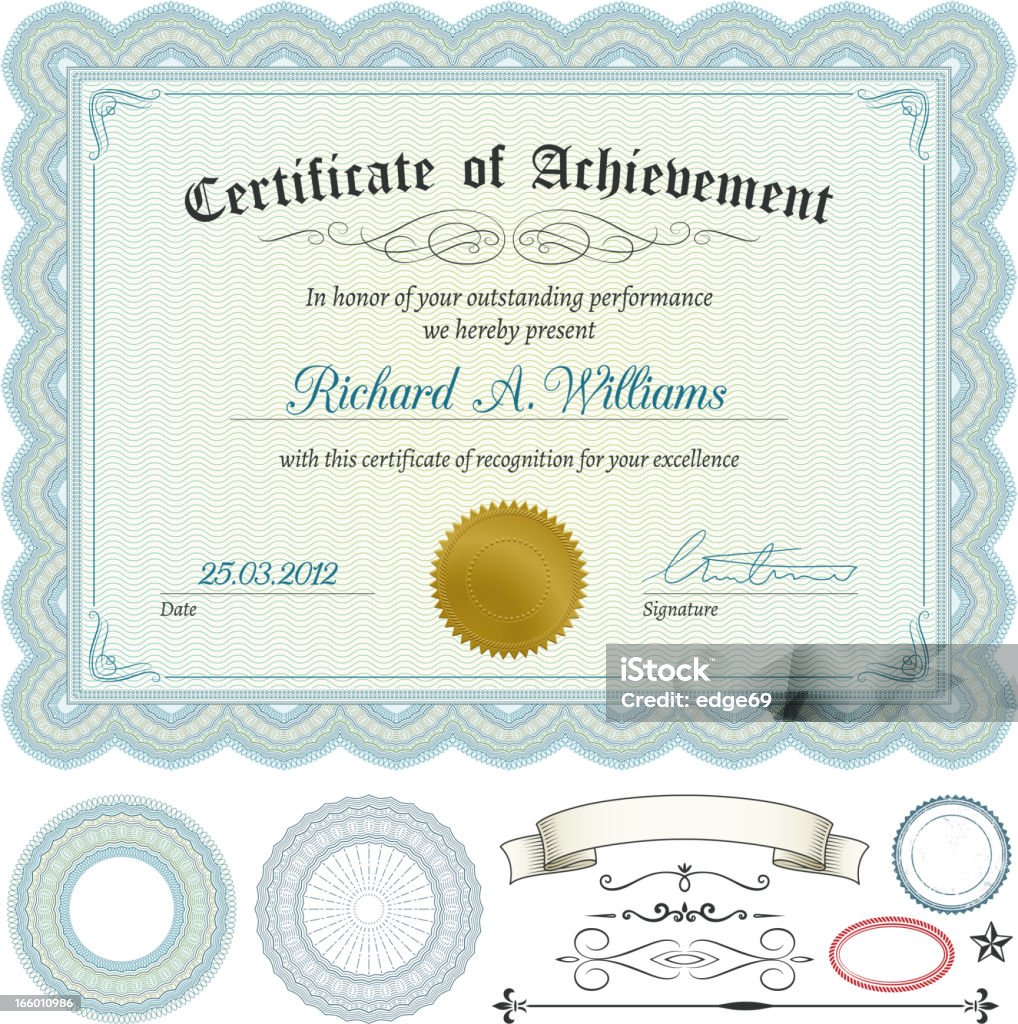 Certificado - arte vectorial de Certificado libre de derechos