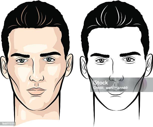 Mann Mit Hoher Cheekbones Stock Vektor Art und mehr Bilder von Männer - Männer, Vektor, Gutaussehend