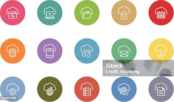 Icone Di Cloud - Immagini vettoriali stock e altre immagini di Bianco - Bianco, Computer, Comunicazione
