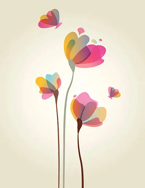 Vector illustration of Spring Flower Artwork