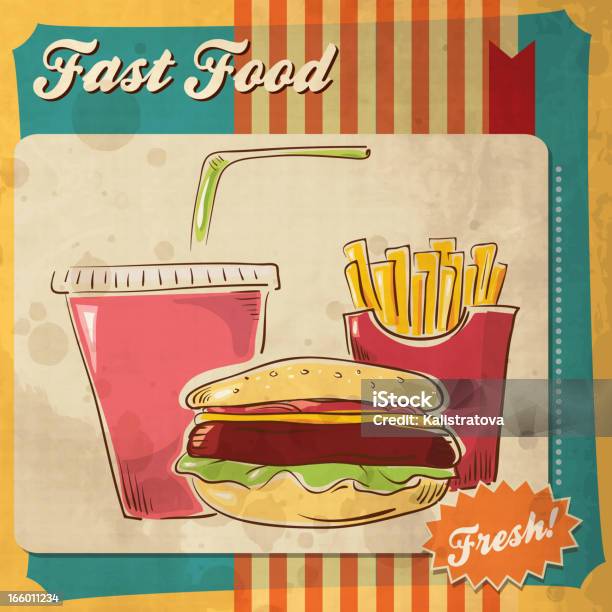 Fast Food - Immagini vettoriali stock e altre immagini di Alimentazione non salutare - Alimentazione non salutare, Cheeseburger, Cibo