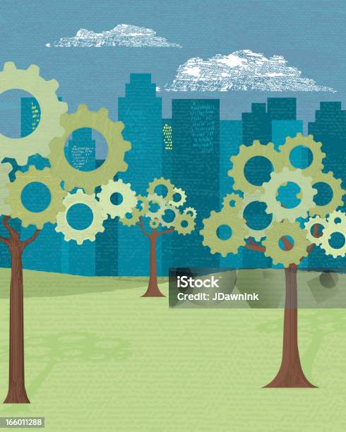 Sprzęt Drzewa Krajobraz I Krajobraz Miejski - Stockowe grafiki wektorowe i więcej obrazów Produkować - Produkować, Zielony kolor, Biznes