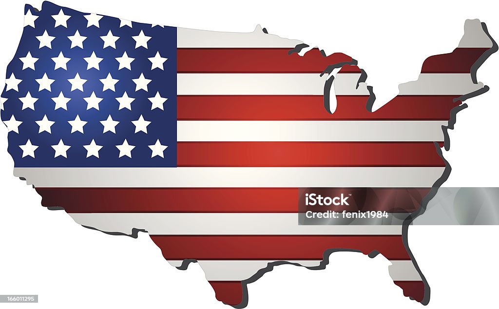 Flag USA stylized american flag.  This illustration is not a real map, it is drawn by hand. See also Abstract stock vector