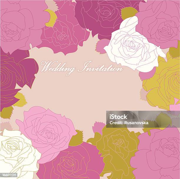 Rose De Roses Vecteurs libres de droits et plus d'images vectorielles de Carte de voeux et d'anniversaire - Carte de voeux et d'anniversaire, Moderne, Rose - Fleur